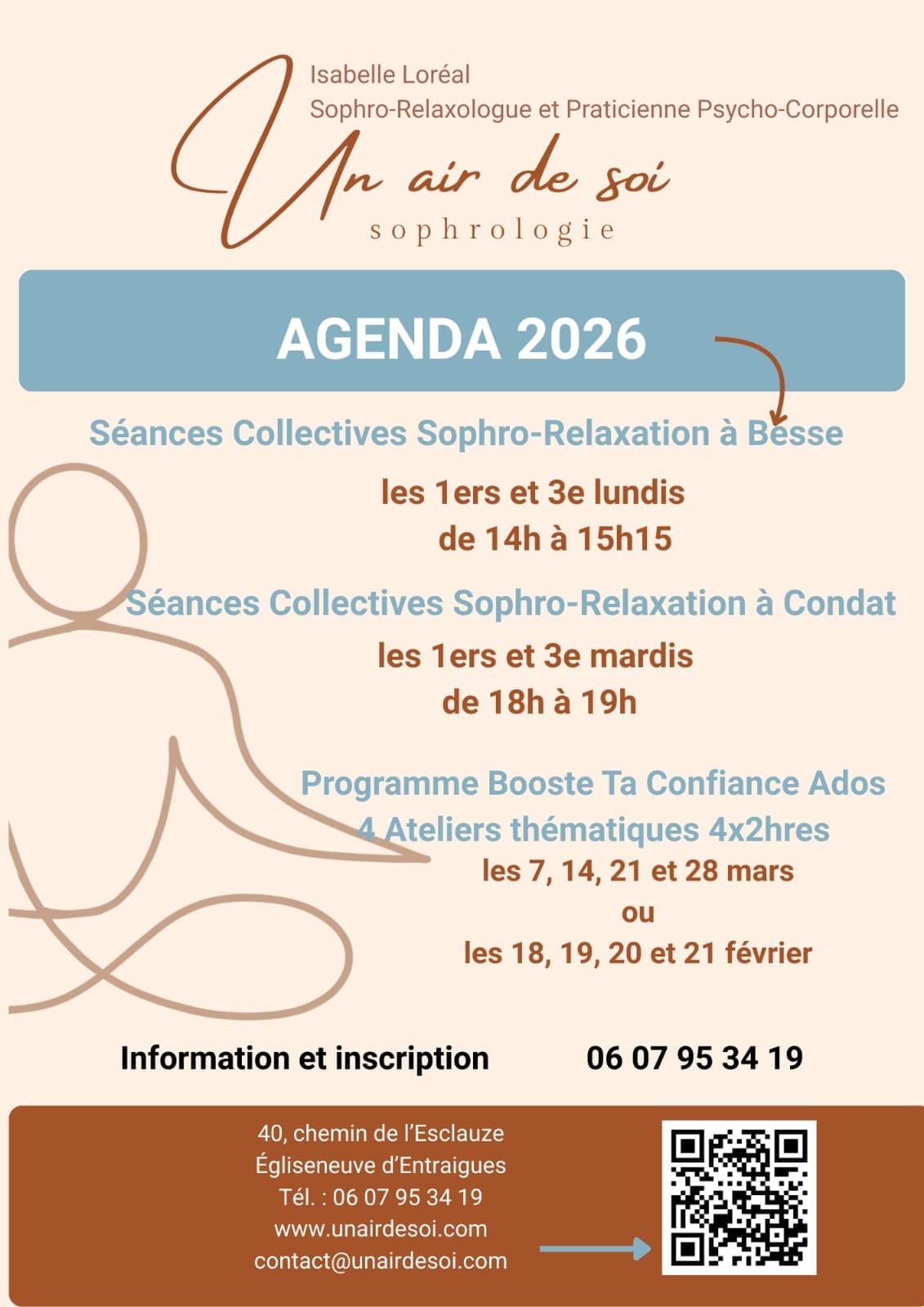 Affiche agenda 2026 Un air de soi avec les dates