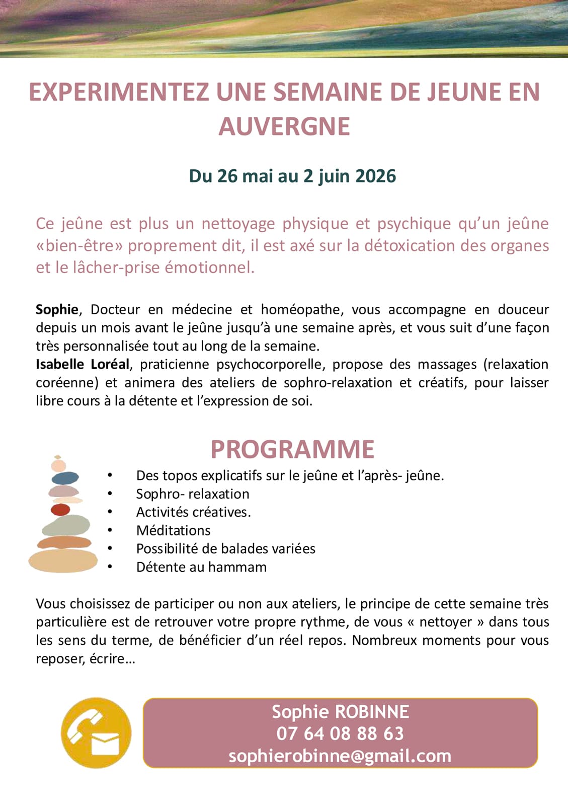 Semaine jeûne Mai 2026